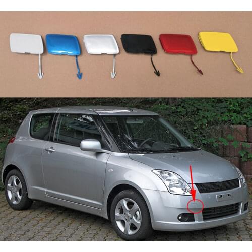 For Suzuki Swift 2005 2006 2007 2008 2009 2010 2011 2012 Car Front Bumper Tow Hook Cover Trailer Towing Eye Cap Lid Base Color