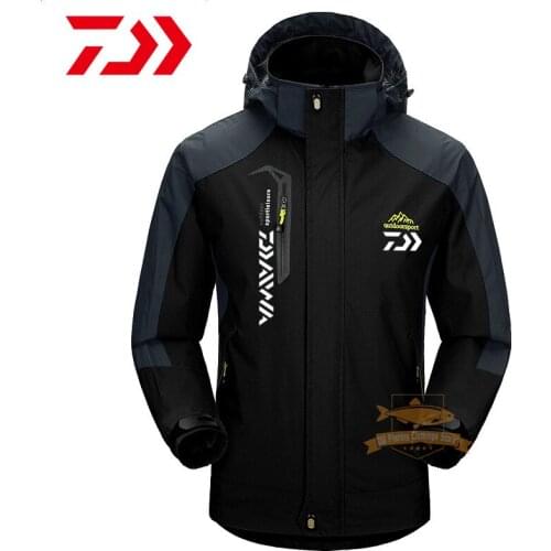 2021 Daiwa Men Fishing Jacket Autumn Winter Windproof Waterproof Warm Breathable Jacket Outdoor Sport Hiking Fishing Clothes