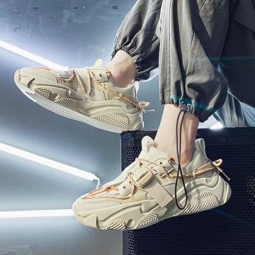 Summer Outdoor Autumn Hot Sale Men Running Shoes High Quality Male Sport Shoes for Man Sneakers Sports for Men Beige GMB-0389