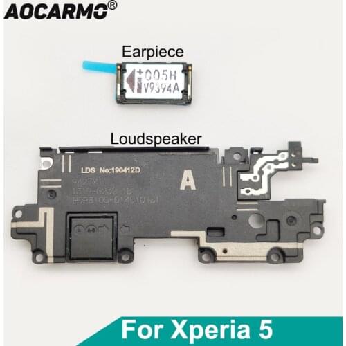 Aocarmo For SONY Xperia 5 / X5 / J8210 J9210 Top Ear Speaker Earpiece Earphone Bottom Loudspeaker With Adhesive Replacement
