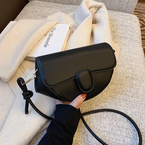 2021 Spring New Trendy Fashion Ladies Saddle Bag High Quality Casual All-match Single Shoulder Female Bag Texture Messenger Bag