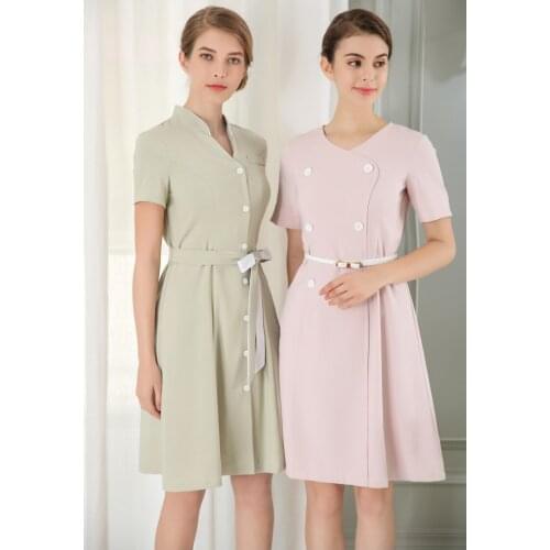 New Beauticians Work Clothes In Spring And Summer Spa Uniform Set Hotel Waiters Uniform