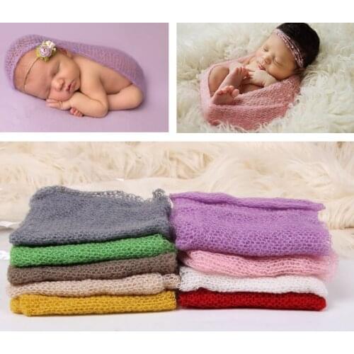 9 Colors New Fashion Baby Girl Boy Newborn Unisex Infant Blanket Hollow Crochet Wrapped Blankets Photography Props Bottoms