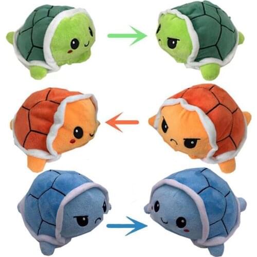Plush toys tortoise plush toys flip stuffed turtle reversible doll Peluche flip toys Cute Simulation tortoise Plush Toys