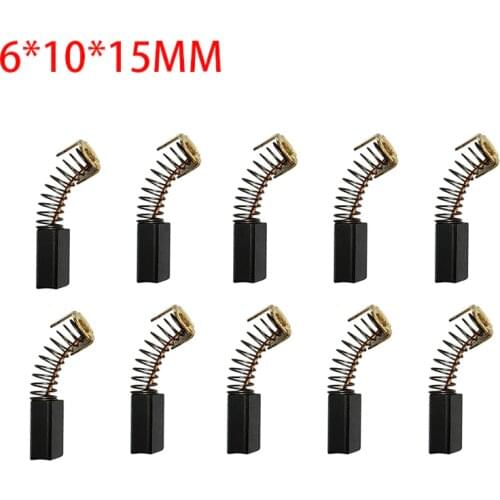 6*10*15mm Electric Motor Tool Carbon Brushes Power Tool Graphite Copper Carbon Brushes Set Spare Parts Replacement