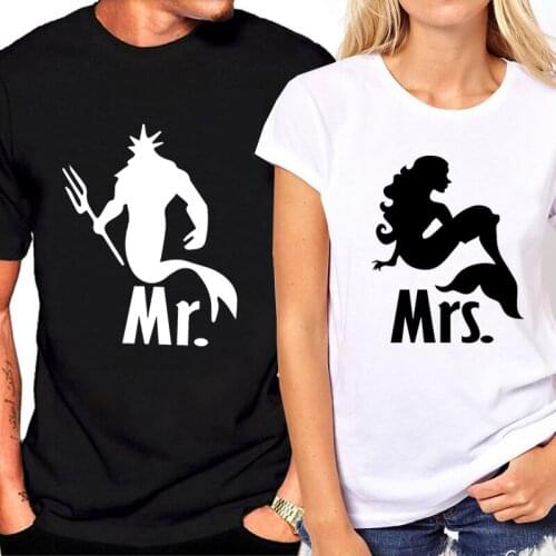 Loose Couple Clothes Newest Valentines T-shirt Matching Couple T Shirt for Lovers Short Sleeve O Neck Summer Tops Couple TShirt