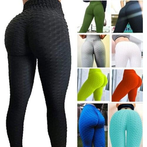 Yoga Pants Fitness Sports Leggings Jacquard Sports Leggings Running Trousers High Waist Yoga Tight Sports Pants Plus X649B
