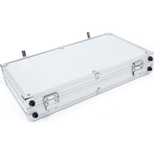 Locking Gun Pistol Metal HandGun Lock Aluminum box carry Hard Storage Carry Case 45*25*7.5cm Black New box180821114