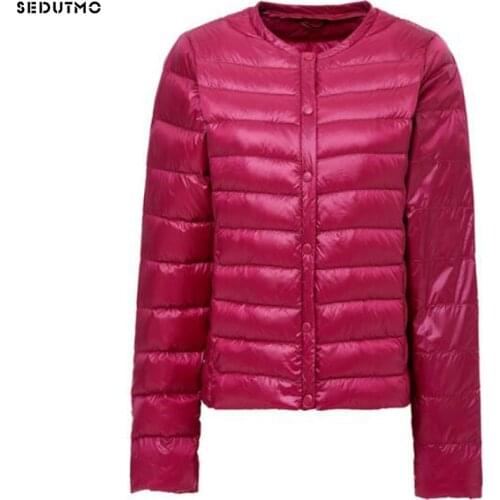 SEDUTMO 2018 Winter Plus Size 3XL Womens Down Jackets Ultra Light Duck Down Coat Slim Short Puffer Jacket Autumn Parkas ED254