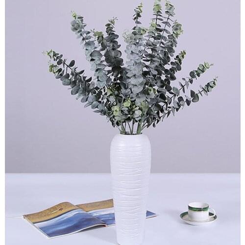 1Pc Eucalyptus Leaf Artificial Plant Bouquet Flower Wedding Decoration Bonsai Stage Party Garden Home DIY Decor
