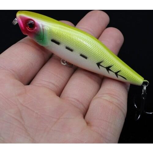 1pc Fishing Lures Good Pencil Bait 6# Hooks 6 Colors Available High Quaity Artificial Lifelike Crankbait Wobbler Fishing Tackle