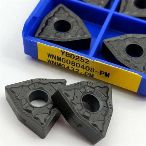 10pcs WNMG080408-PM YBD252 WNMG 432-PM Carbide Inserts Lathe Turning CNC TOOL