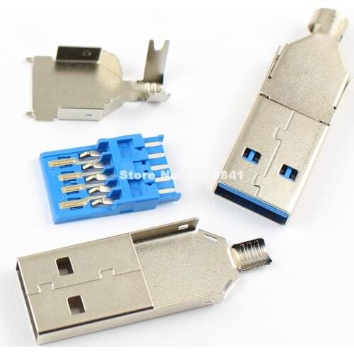 20pcs USB 3.0 A Male 9 Pin Three Types Plug Connector