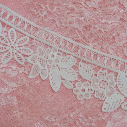 5m/pack Water soluble lace embroidery accessories DIY home textiles clothing sleeves skirt mosaic decorative lace