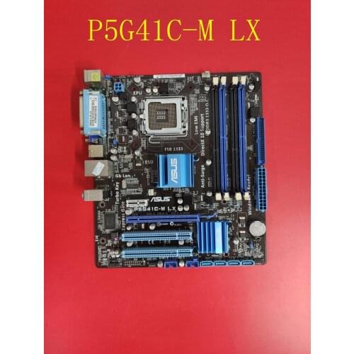 ASUS P5G41C-M LX original motherboard mainboard DDR3 DDR2 LGA 775 USB2.0 VGA8GB G41 used desktop motherboards