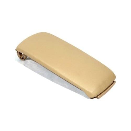 Car Auto Armrests Accessories Armrest Cover Lid (Leather Beige) for A6 C5