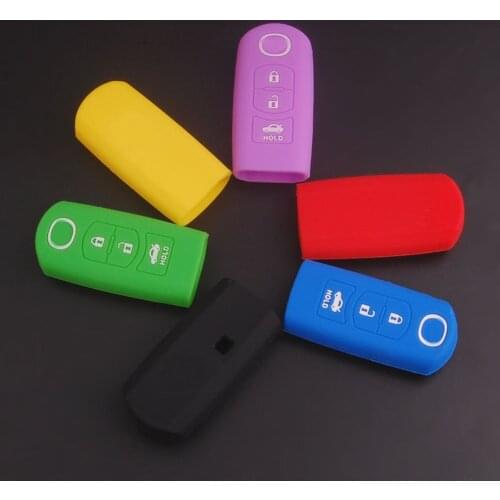 BBQ@FUKA 50pcs Silicone Key Cover hold bag Shell Fit for Mazda 3 6 5 Smart Fob 3 Button Remote Key