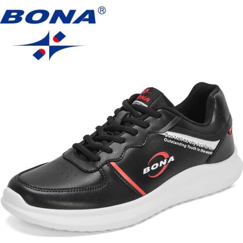 BONA 2021 New Designers Trend Mens Sneakers Luxury Brand Mens Shoes Casual Masculino Walking Shoes Leisure Footwear Lightweight