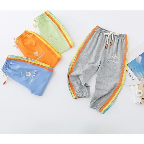 New Kids Casual Pants Sportwear Outdoor Spring Summer Fashion Pants Children Costume Clothing Girls Boys 2 3 4 5 6 7 Years