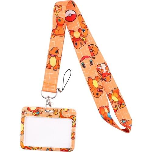JF658 Cute Animal New Fashion ID Badge Case Lanyard Bank Credit Card Holder ID Badge Holder Accessories School Office Supplies