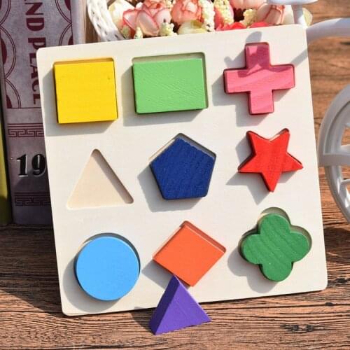 Wooden geometric classification math Montessori puzzle preschool game toddler learning educational toys for children