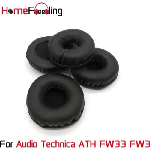 Homefeeling Ear Pads For Audio Technica ATH-FW3 ATH-FW33 Earpads Round Universal Leahter Repalcement Parts Ear Cushions