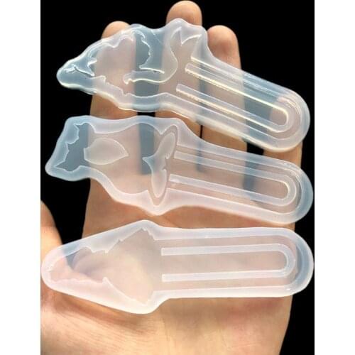 DIY Cat Shape Bookmark Mould Epoxy Resin Casting Silicone Molds Art Craft Tools W0YA