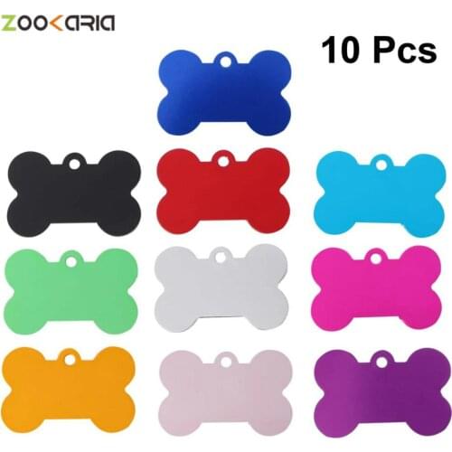 Wholesale Dropshipping 10PCS/20PCS/30PCS Bone Dog Cat ID Tags Cat Puppy Blank Pet ID Tags for Dog Cat Pet Pet Accessories