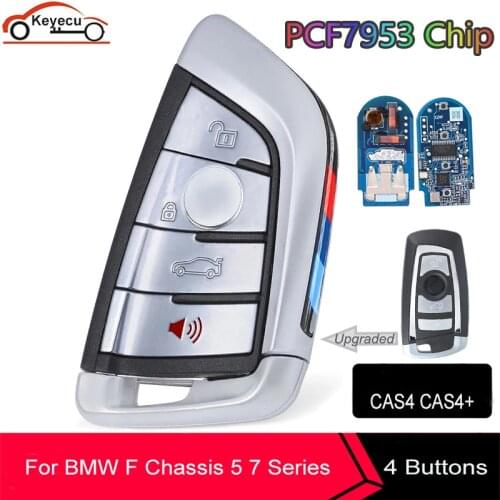 KEYECU CAS4 PCF7953 Remote Car Key Fob 4 Button 315/434/868MHz for BMW 1 2 3 4 5 6 7 Series X1 X3 F Chassis CAS4+ FEM 2011-2017