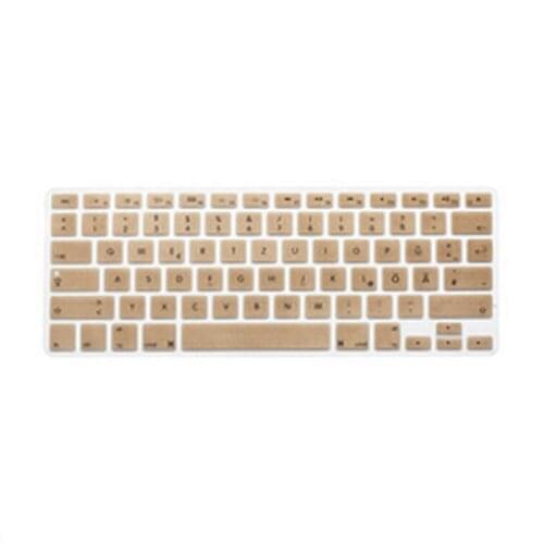 Metallic Gold German US Silicone Keyboard Cover Skin Protector Film Protector 100pcs for Apple MacBook Pro air Retina 13 15 17