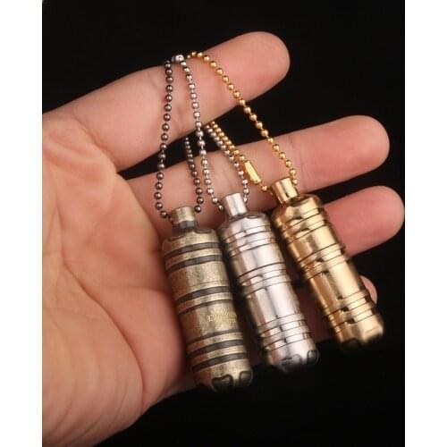 Outdoor survival permanent matching waterproof flint flameless starter kerosene camping lighter flint Keychain smoking gadget