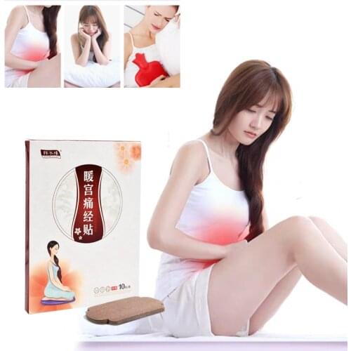 10PCS Wormwood Warm Palace Paste Menstrual Patch Pain Relief Heatwraps Dysmenorrhea Sticker Chinese Herbs Sticker