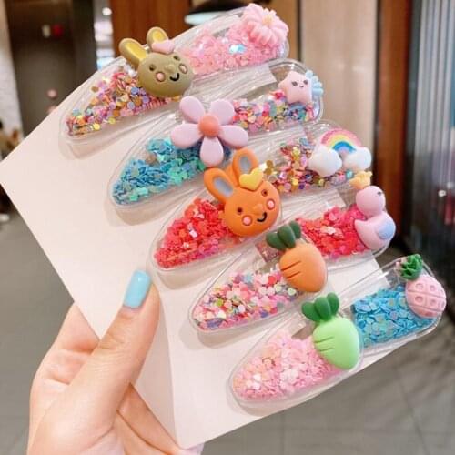 New Girls Cute Colorful Cartoon Flower Fruit Hairpins Kids Hair Ornament Headband Hair Clips Fashion Hair Accessories