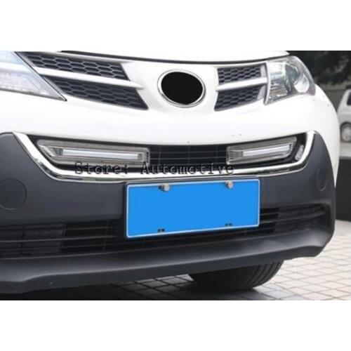 Fit For Toyota RAV4 2013 2014 2015 Chrome Front Lower Mesh Grille Grill Bumper Lip Hood Bottom Cover Trim Insert Garnish Moldin