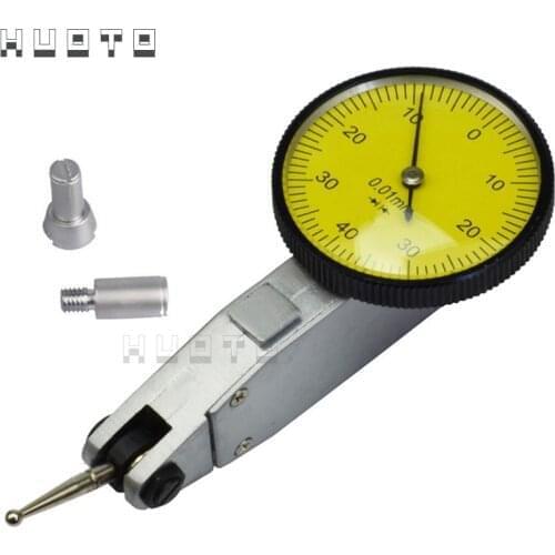Drop shipping 0-0.8mm 0.01mm Dial Test Indicator with 7 jewels 3years quality guarantee level dial indicator dial gauge