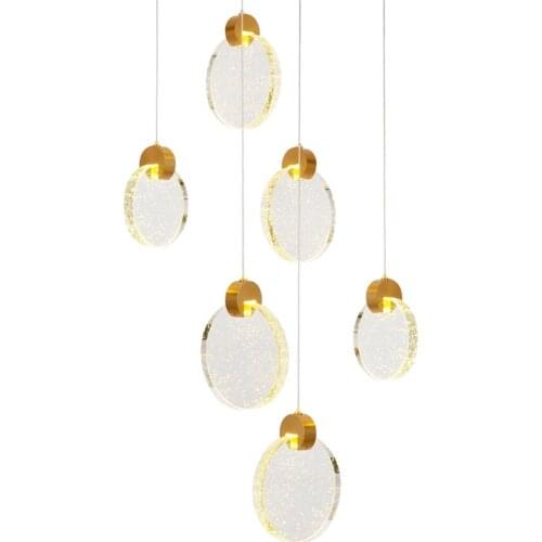 Nordic luxury bubble crystal pendant lights modern bedroom bedside lamp living dining room single LED decorative pendant lamps