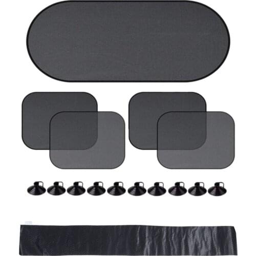 Car Vehicle DIY 3D Wrap Roll Film Sticker Decal with Car Window Shades,5 Pack Car Sun Shade for Side and Rear Window