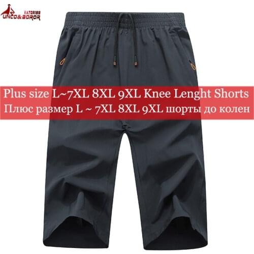 Plus size 8XL 9XL men`s summer bermuda masculino beach shorts fitness male casual Breathable Quick-drying joggers men shorts