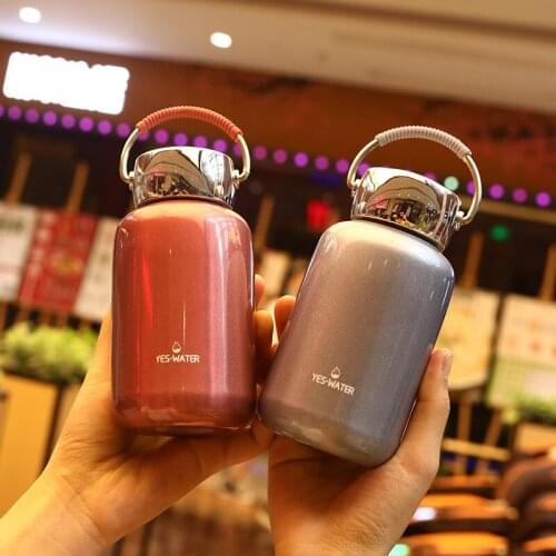 Cute mini Water Bottles Double-Wall Insulated Vacuum Flask Stainless Steel Water Bottle BPA Free Thermos for Sport coffee mug