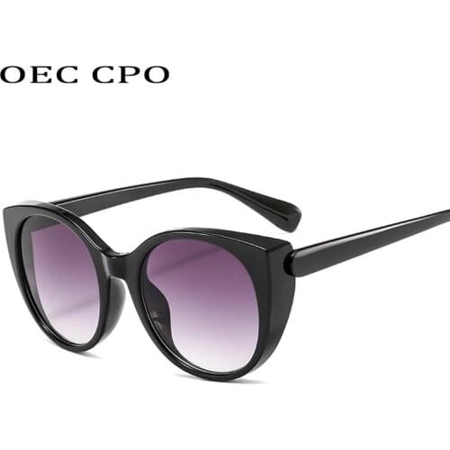 Cat Eye Women Sunglasses Vintage Black Color Female Vintage Eyewear Brand Designer crystal Sun Glasses Women UV400 Oculos O578