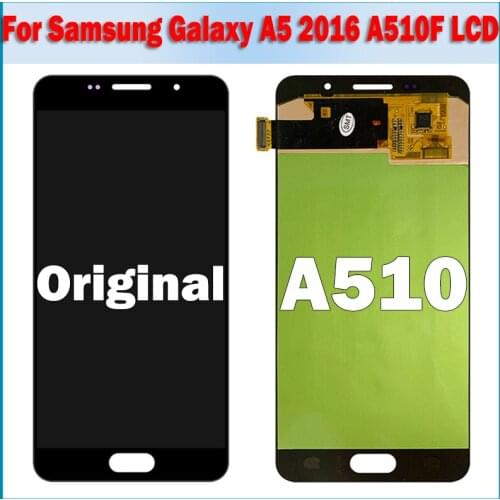 Super AMOLED Original 5.2'' For SAMSUNG GALAXY A5 2016 A510 A510F A510M SM-A510F LCD Display Touch Screen Digitizer Assembly