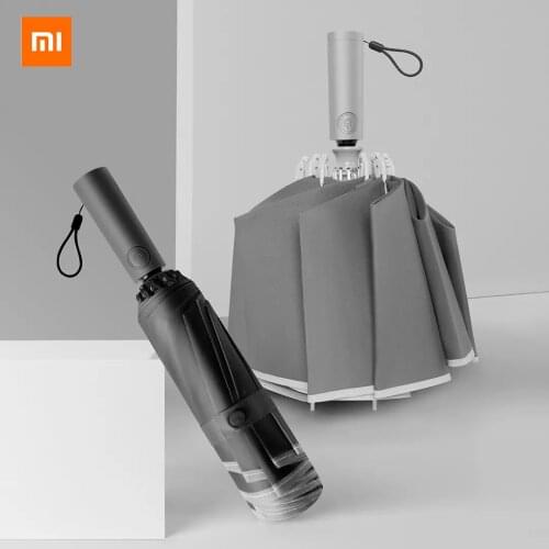 New Xiaomi Ten bones automatic lighting umbrella Level 5 waterproof strong sun protection reverse explosion-proof impact