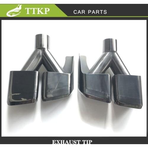 2 pieces stainless steel exhaust pipe muffler exhaust tail pipe tip for W212 Mercedes Amg E63 W212 w204 exhaust plug nozzle