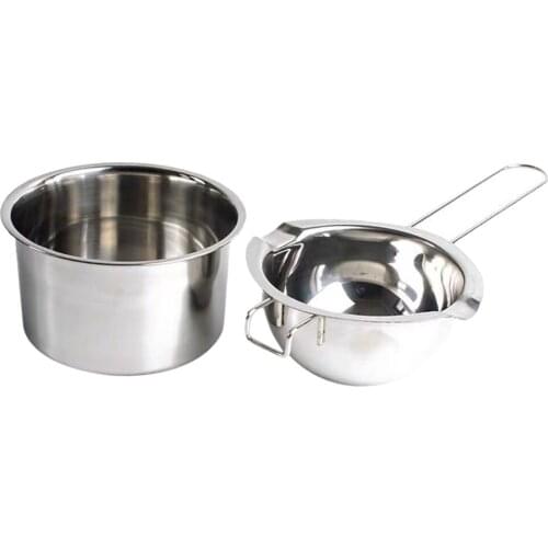2 Pieces Stainless Steel Candle Wax Melting Pot Double Boiler Tool for DIY Scented Candle Handmade Soaps Making Tealight Craft