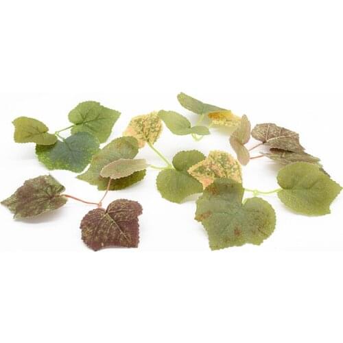 20 pieces Artificial leaves Simulation of green plants Christmas decorations for home Wedding decoration Fake leaves Candy boxes