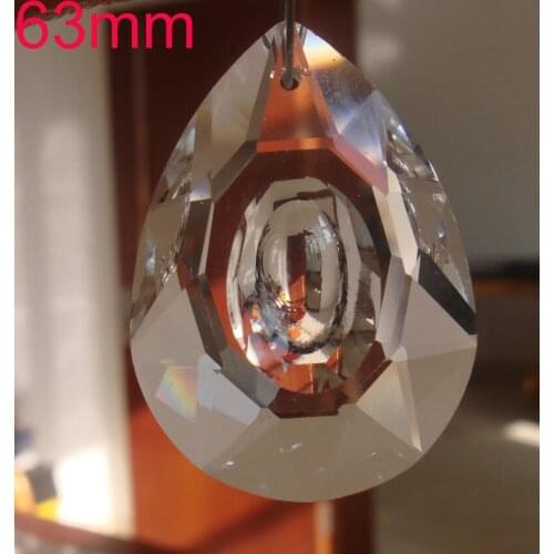 Fine crystal lighting accessories longyan shape suncatcher crystal prisms glass trimming pendant