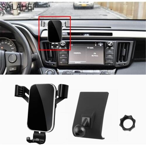 Car Phone Holder For Toyota RAV4 2015 2016 2017 2018 2019 Dashboard Air Vent Stand Clip Cell Support Car Accessories Styling