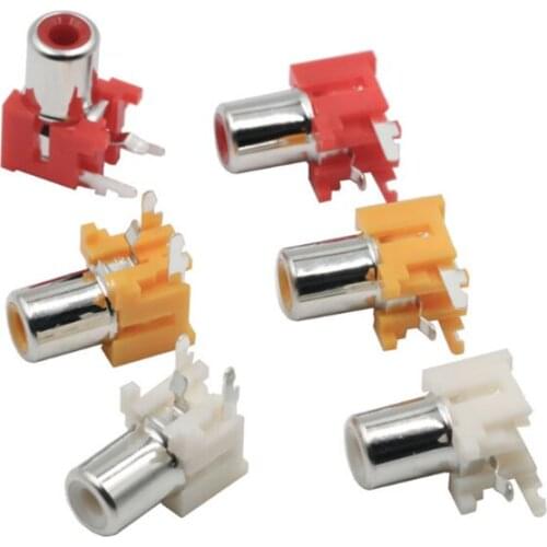 Free shipping 500PCS RCA socket 2 pin AV with the core socket audio video socket PCB soldering lotus seat AV-8.4-5