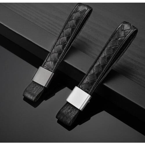 LUNASBORE 1 PCS Car styling Leather Belt Keyring Keychain Key Chain For BMW M Sport Honda Mazda Audi Toyota Opel golf 6 7 8