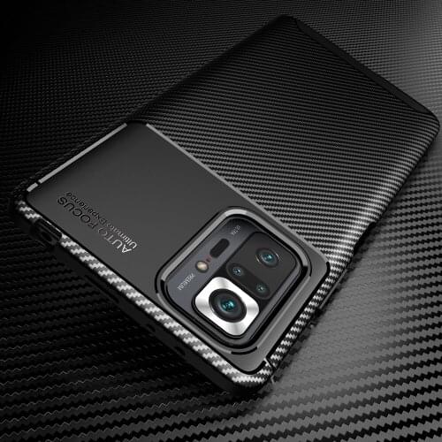 Carbon Fiber Pattern Luxury Fundas TPU Bumper Case For Xiaomi Redmi Note10 Note 10 Pro 10pro Max 6.67 Cover Shockproof Shell